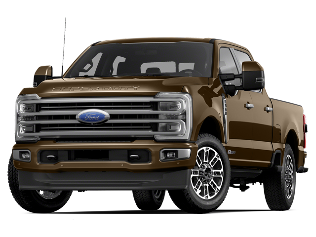 An image of a bronze Ford F-350 Super Duty, positioned as though it's driving 3/4 towards you. 